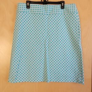 Pencil Skirt| Blue Geometric| TALBOTS